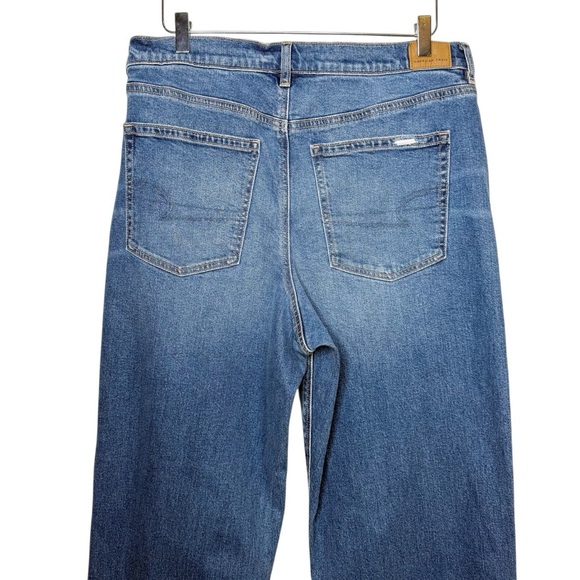 American Eagle Super High Rise Baggy Straight Strigid Women’s Jeans Sz 14 - Picture 9 of 10